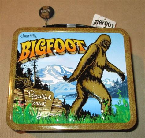 Vintage Archie McPhee Collectable BigFoot Metal Tin Lunchbox 